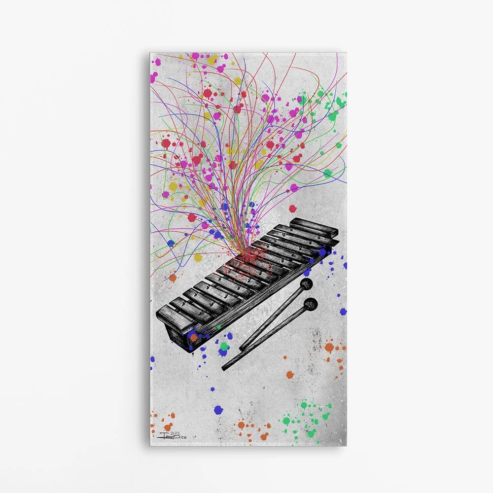 תמונה לגובה לקליניקה רגעים מרגשים ציור בסגנון מוסיקה - דגם alvtm46p2455