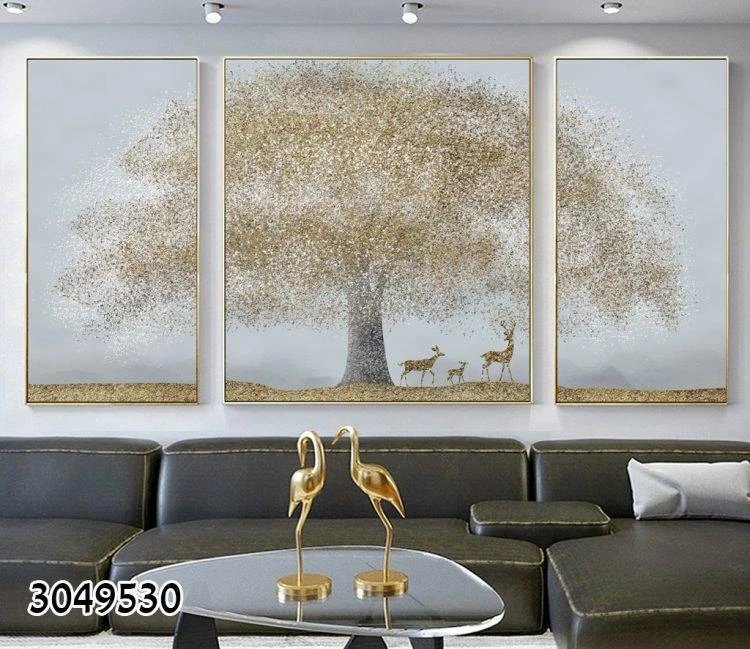 איילים סט 3 תמונות קיר מודרניות מיוחדות לתלייה על בקיר הסלון או המשרד דגם 3049530