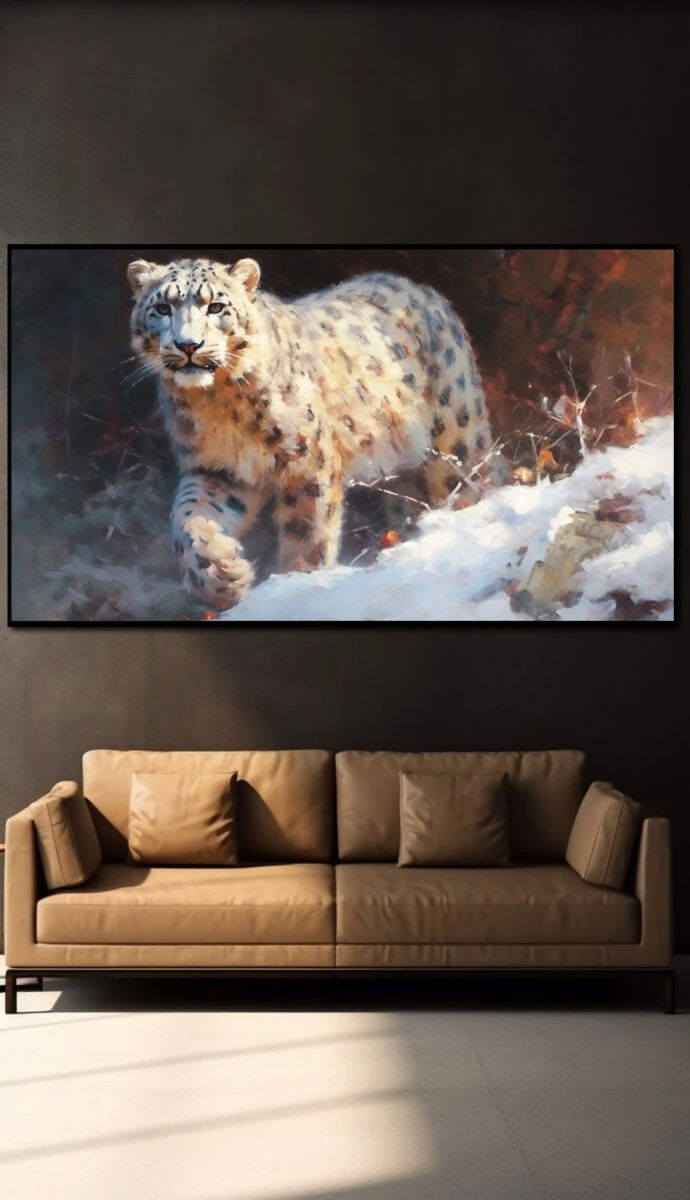 תמונת זכוכית למשרד עוצמת הניצחון הדפסת ציור על זכוכית בעלי חיים - דגם 32481863