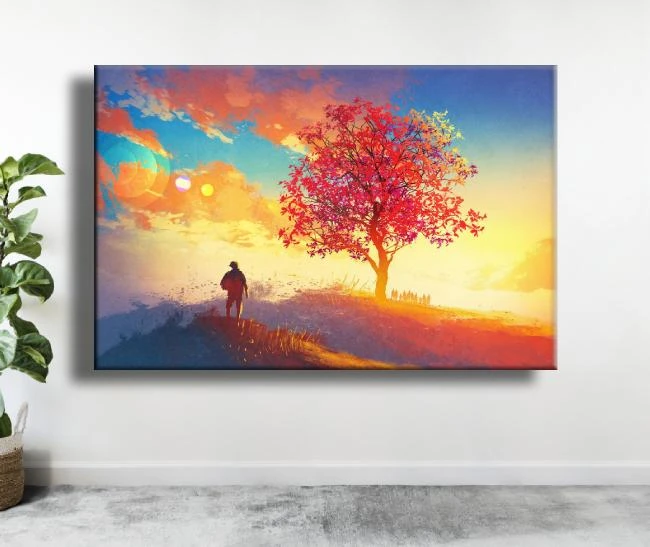 קנבס לסלון עץ מצרי