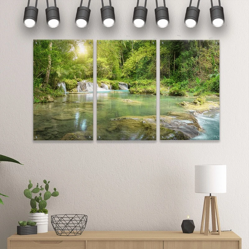 סט 3 תמונות זכוכית יוצאים לחופשה ציור בסגנון טבע ונופים - דגם Gleotm23082206