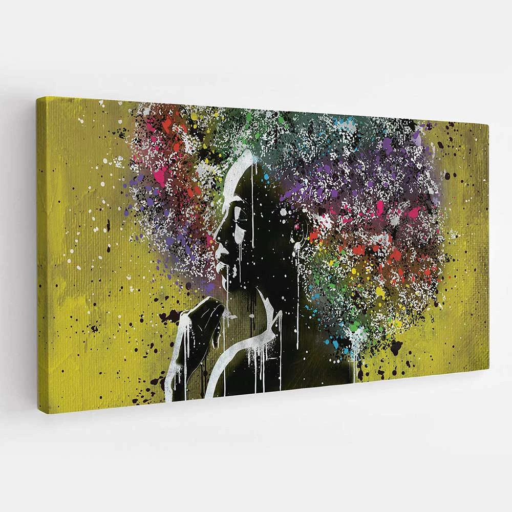 הדפס ייחודי על קנבס נשיות מתפרצת II לסלון תמונת קנבס ציורים ודמויות - דגם acetm16p2214print