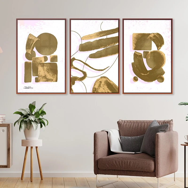 סט תמונות קנבס לקליניקה הַרגָעָה תמונות מחולקות אבסטרקט - דגם 135352