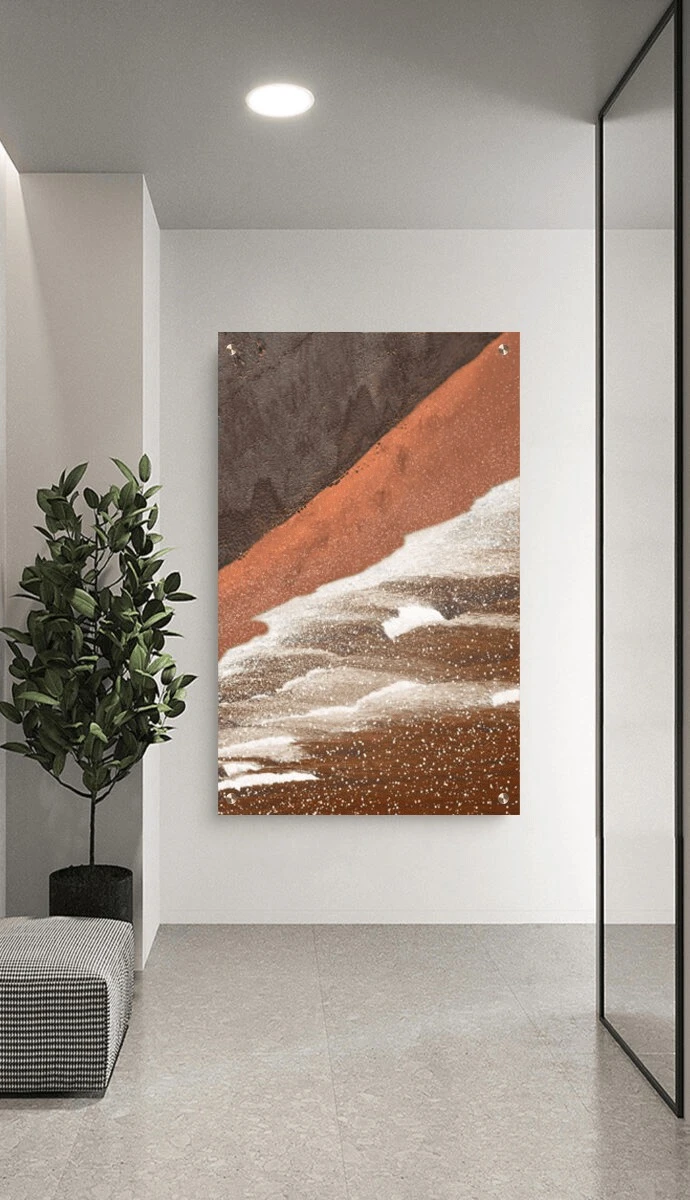 תמונת זכוכית למשרד Anabelle ציור על זכוכית בסגנון אבסטרקט - דגם G27612965