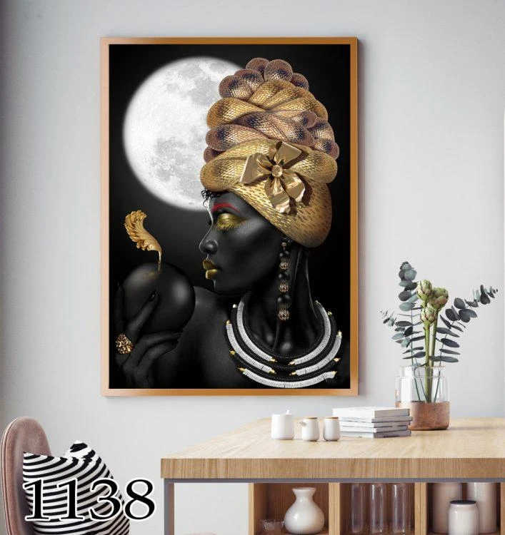 'פורטרט אל מול הירח' תמונת קנבס לפינת אוכל דגם 1138