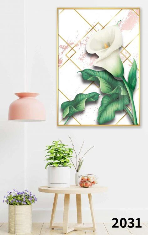 תמונת קנבס לחדר שינה 'טרופי גיאומטרי' מק"ט 2031