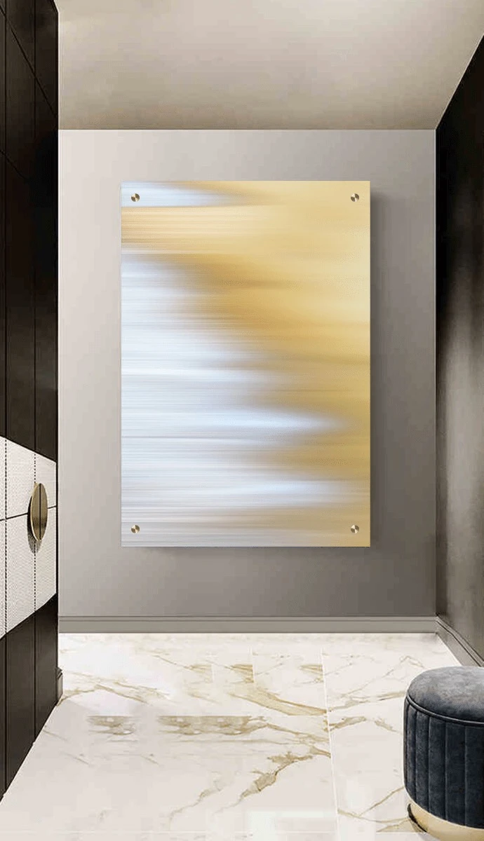 תמונת זכוכית לסלון Angèle ציור על זכוכית בסגנון אבסטרקט - דגם G42349