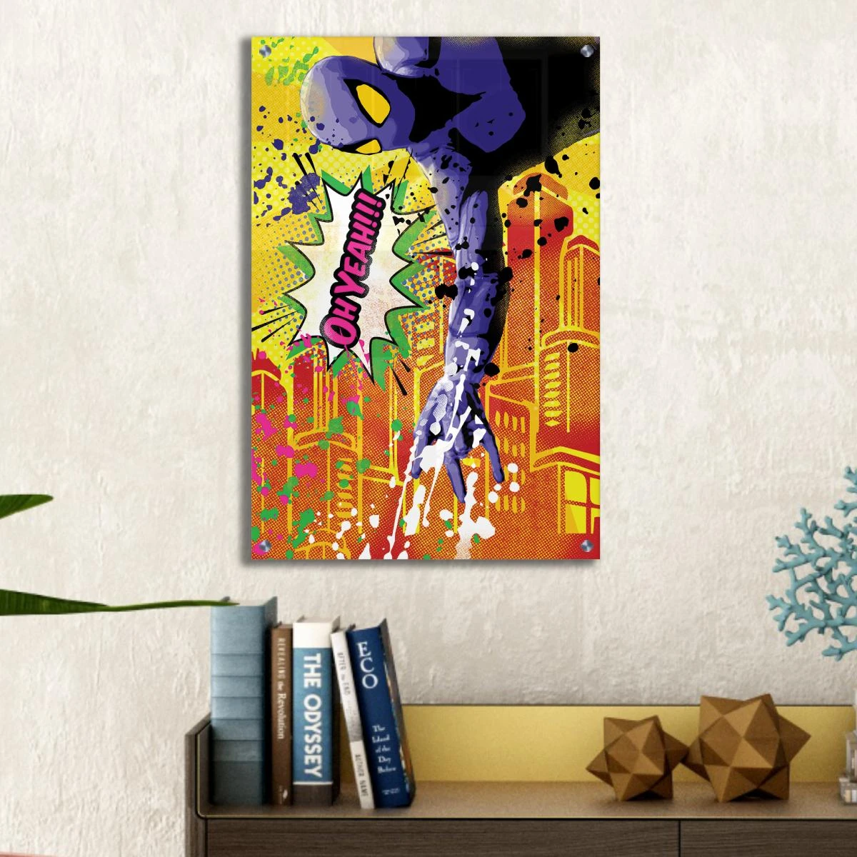 הגיבור שלי - תמונת גיבורי על מודפסת על זכוכית דגם 111113