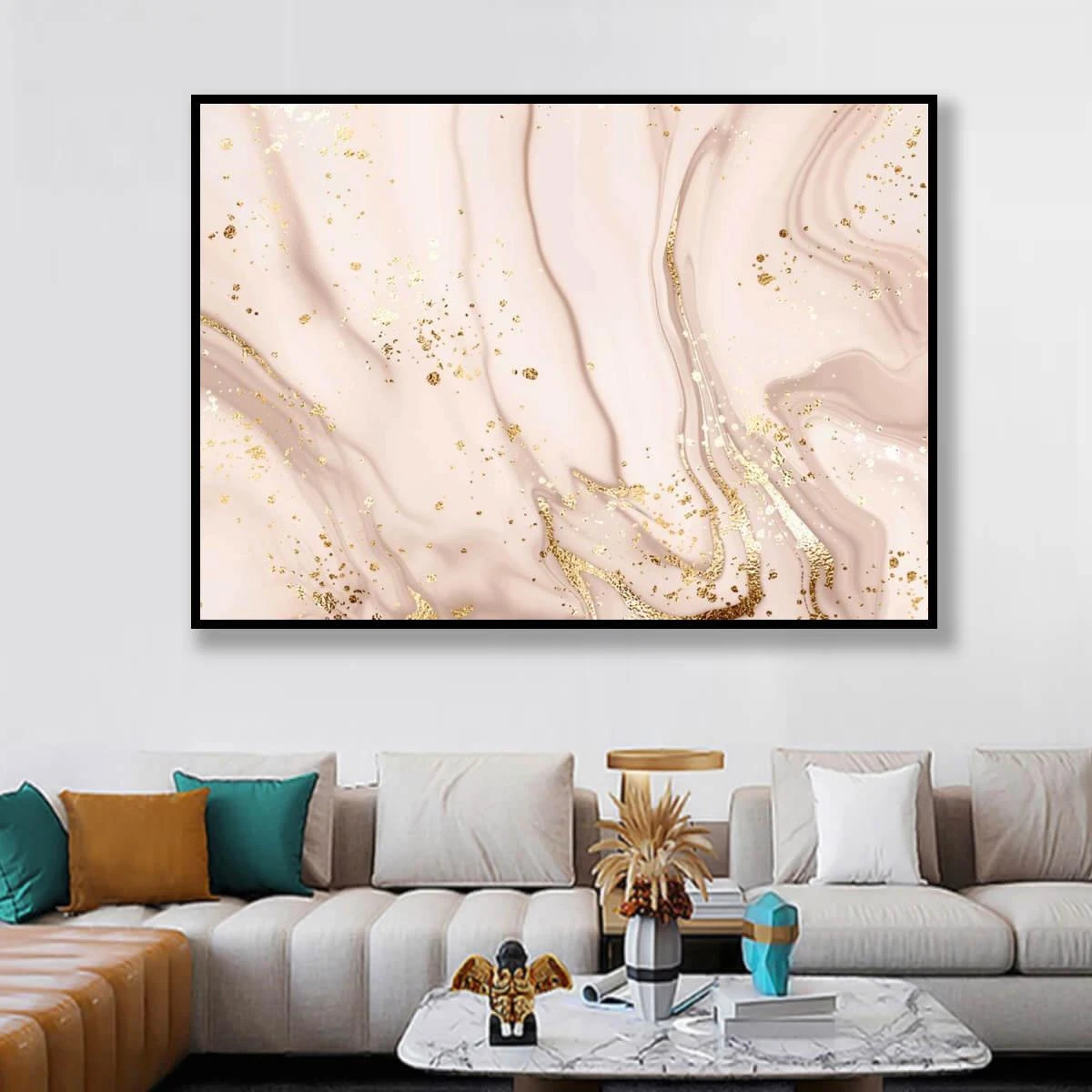 תמונות אבסטרקט בחלק 1 או 2 בגווני ורוד עתיק לסלון מודרני או לחדר שינה על קנבס או זכוכית דגם 3728606