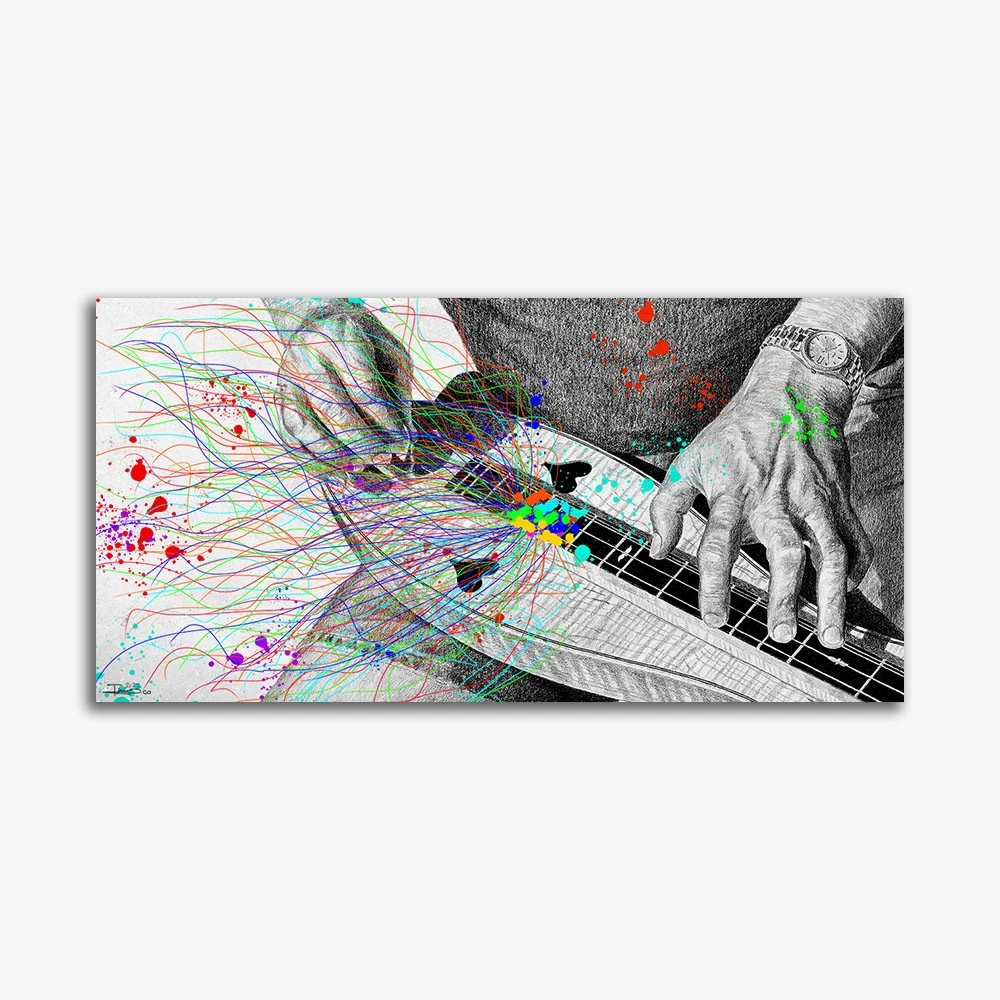 תמונה מינימליסטית לסלון אווירה של ציור ציור בסגנון מוסיקה - דגם alvtm46p2512