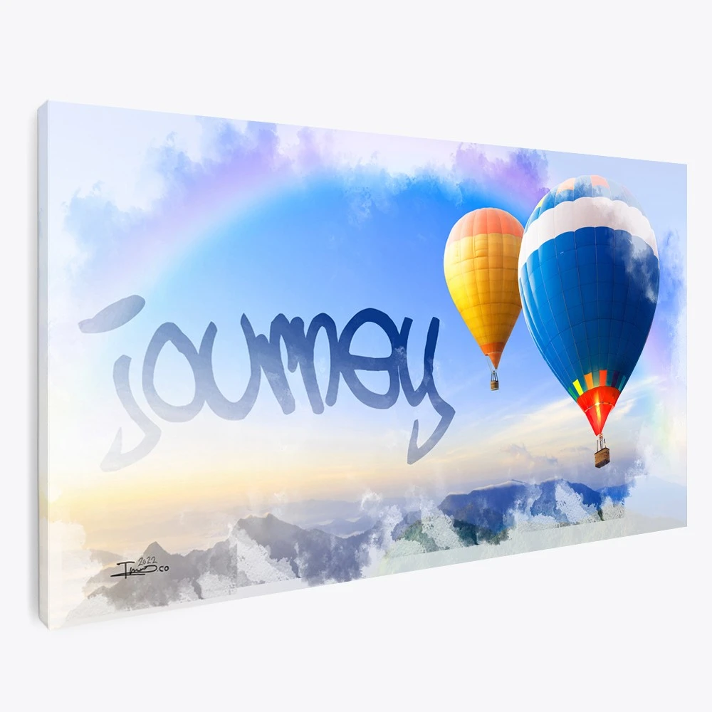 תמונת קנבס של כדור פורח לקליניקה מסע ציור בסגנון טבע ונופים - דגם 135722