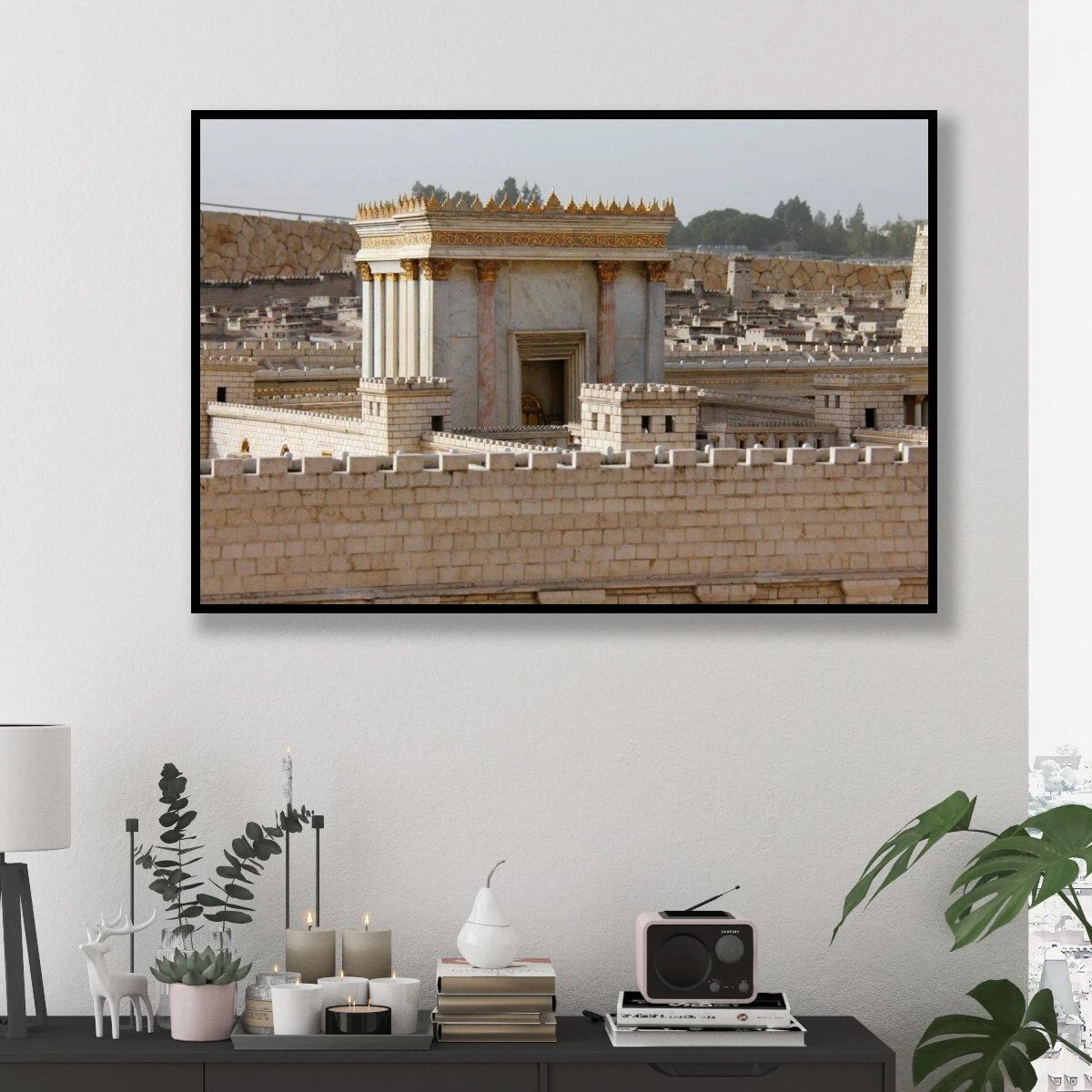 תמונות יהודיות לסלון או למשרד של בית המקדש על קנבס או זכוכית דגם 3728195