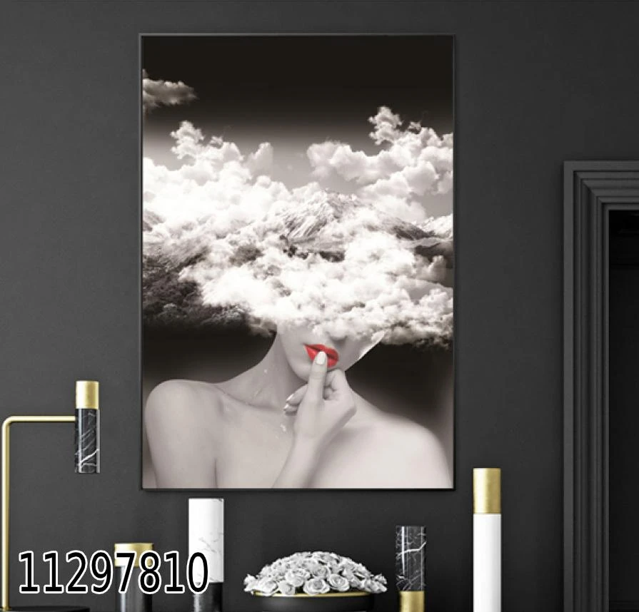 'עננים' תמונות קנבס לחדר שינה דגם 11297810