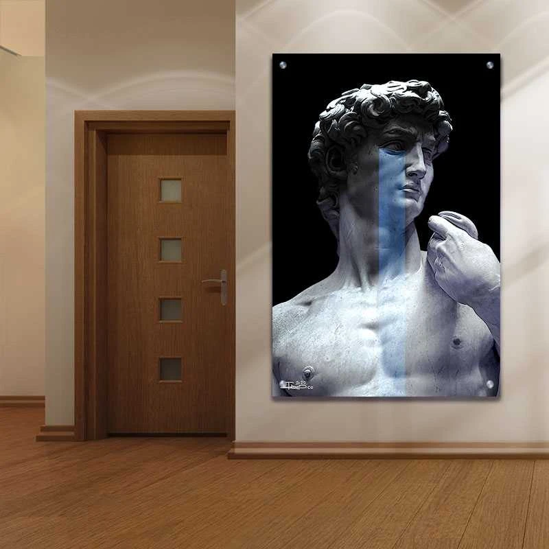 תמונת זכוכית למשרד דוד המלך דומע הדפסה על זכוכית דמויות ואנשים - דגם alvtm46p2762