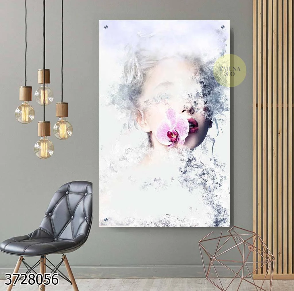 הרמוניה נשית תמונת אבסטרקט יוקרתית לחדר שינה לקליניקה דגם 3728056