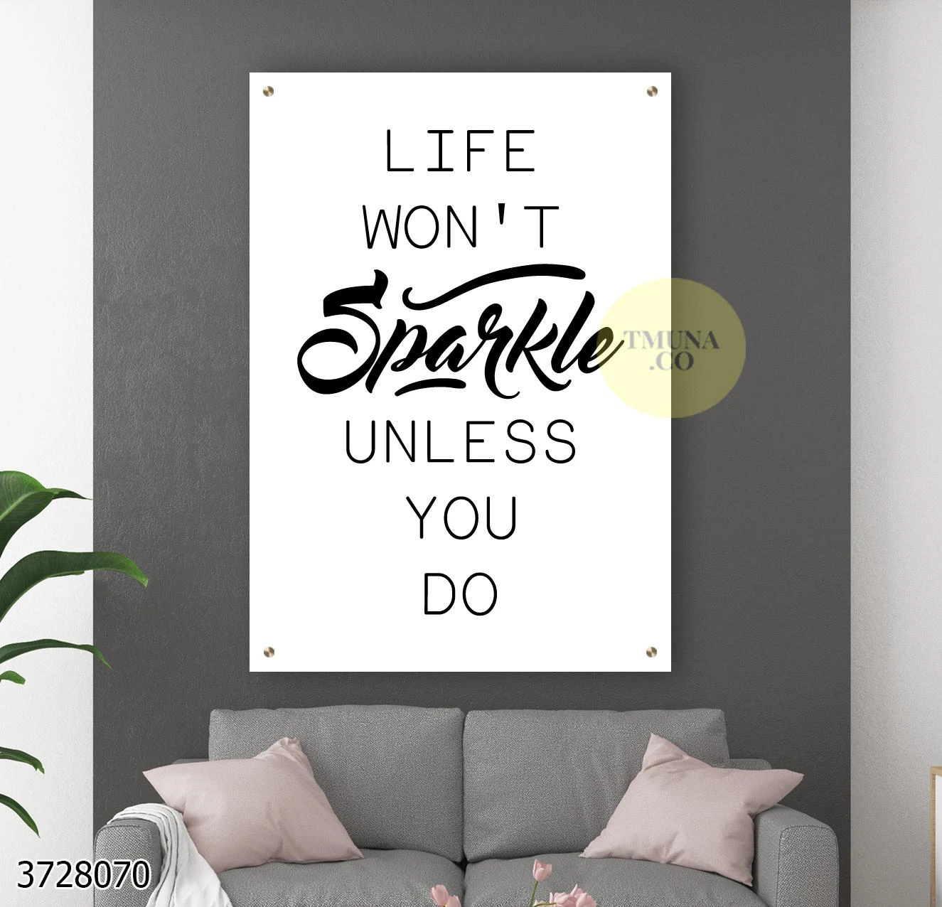 אתה עושה את הניצוץ - תמונת מוטיבציה מזכוכית לתלייה במשרד או חדר נוער דגם 3728070