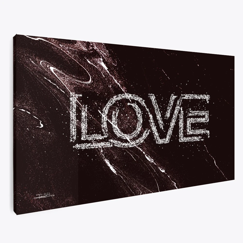 תמונה לילה אוהבים לחדר שינה אמירה הדפס בנושא זוגיות ורומנ' - דגם 135598