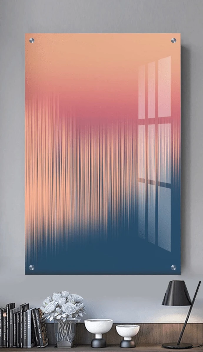 תמונת זכוכית למשרד Audrey ציור על זכוכית בסגנון אבסטרקט - דגם G660