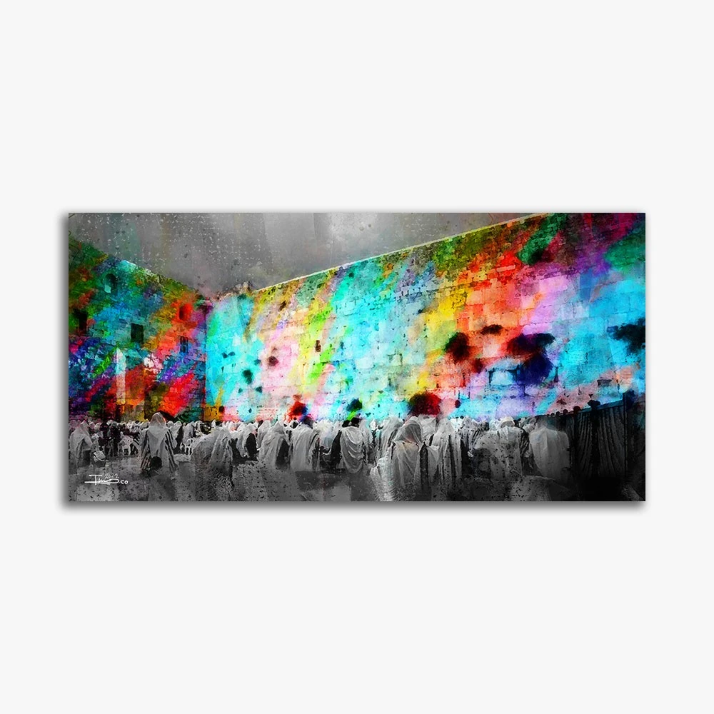 תמונת ירושלים למשרד תפילות ישראל הדפסה על קנבס דת ויהדות - דגם alvtm46p2660