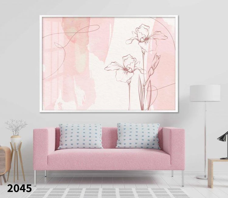 אבסטרקט פרחים - תמונת קנבס מוכנה לתלייה על הקיר 2045