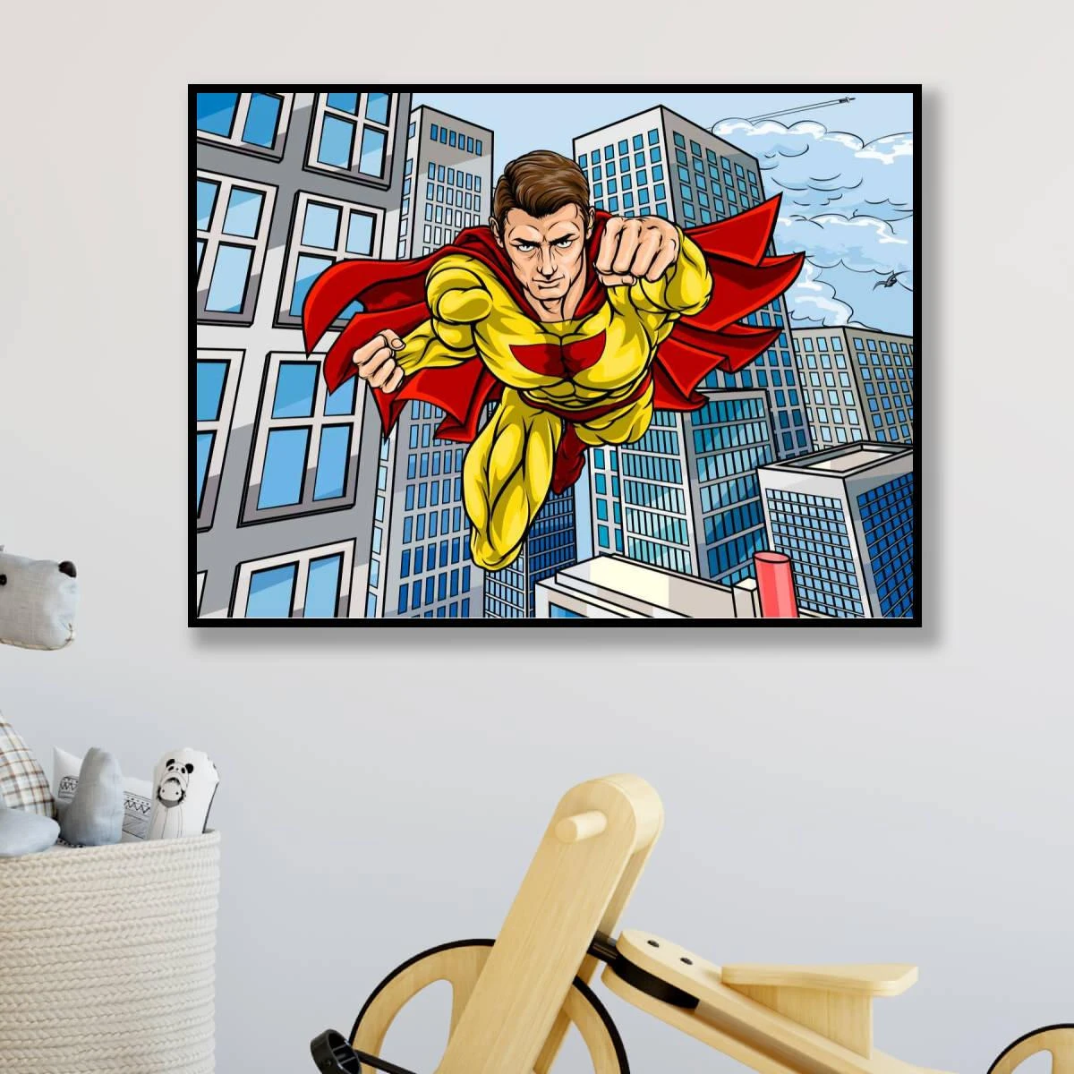 גיבורי על – תמונת ציור על זכוכית או קנבס תמונה לחדרי ילדים דגם 3728317