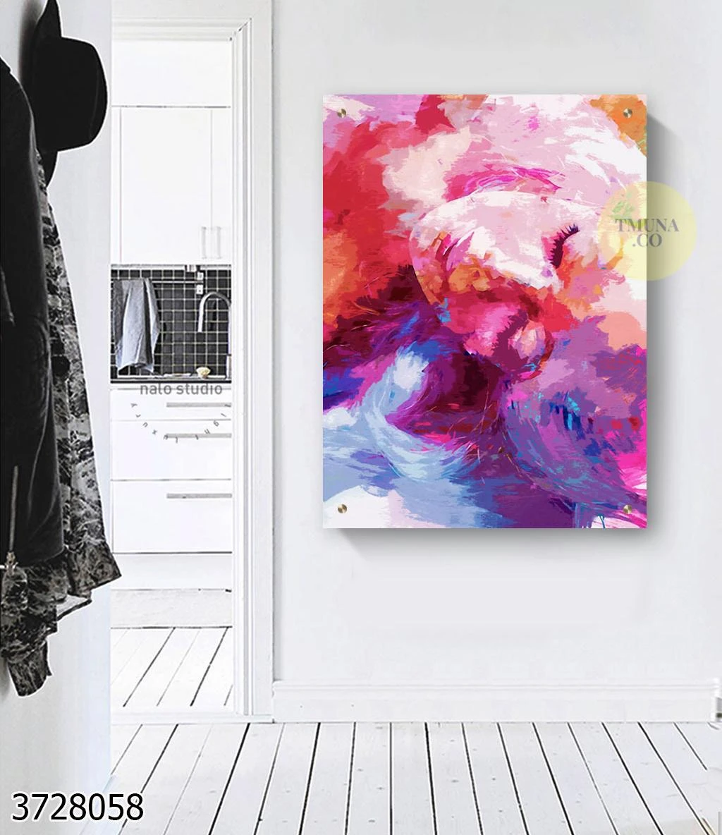 מרלין מונרו - פופ ארט בסגנון אבסטרקטי תמונת זכוכית לחדר שינה דגם 3728058