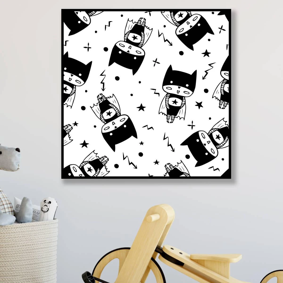 גיבורי העל – תמונה לעיצוב חדרי תינוקות &amp; ילדים בסטייל על זכוכית או קנבס דגם 3728331