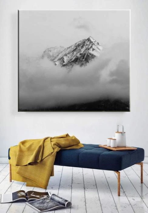 הר מושלג מודפס על קנבס - 5 גדלים לבחירה