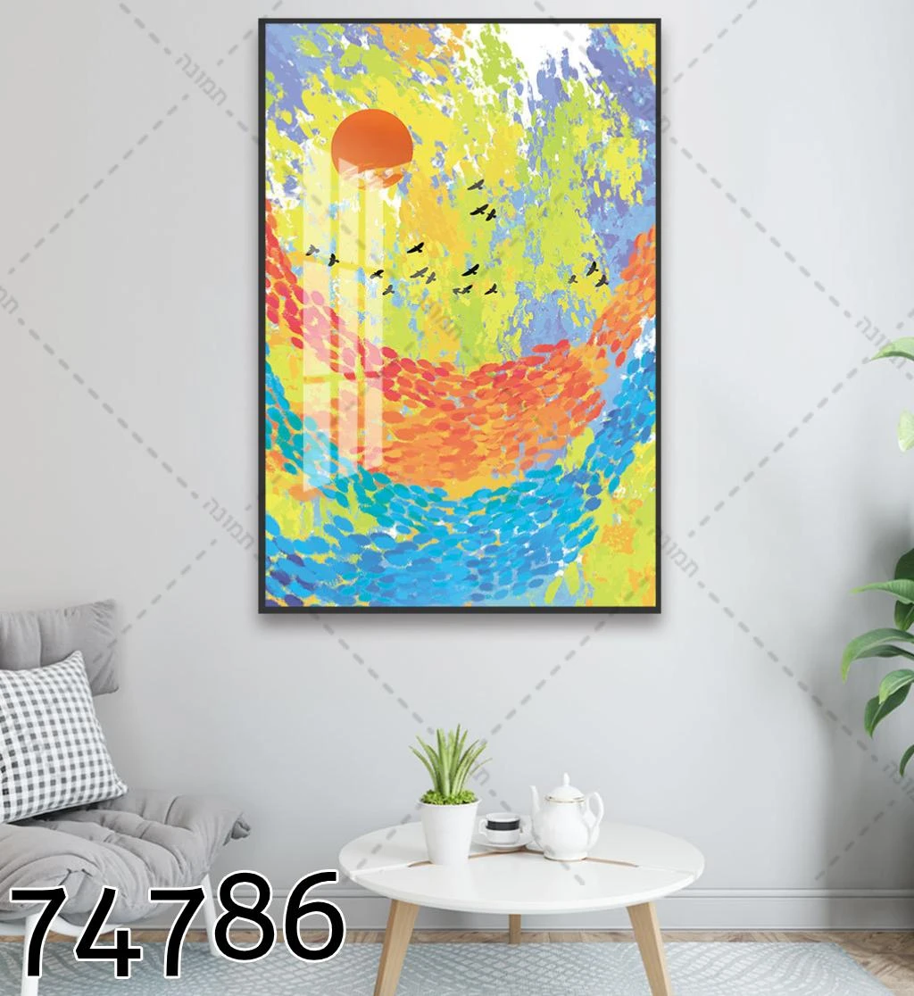 תמונת קנבס לתלייה במשרד 'שקיעה בין ערביים' דגם 74786