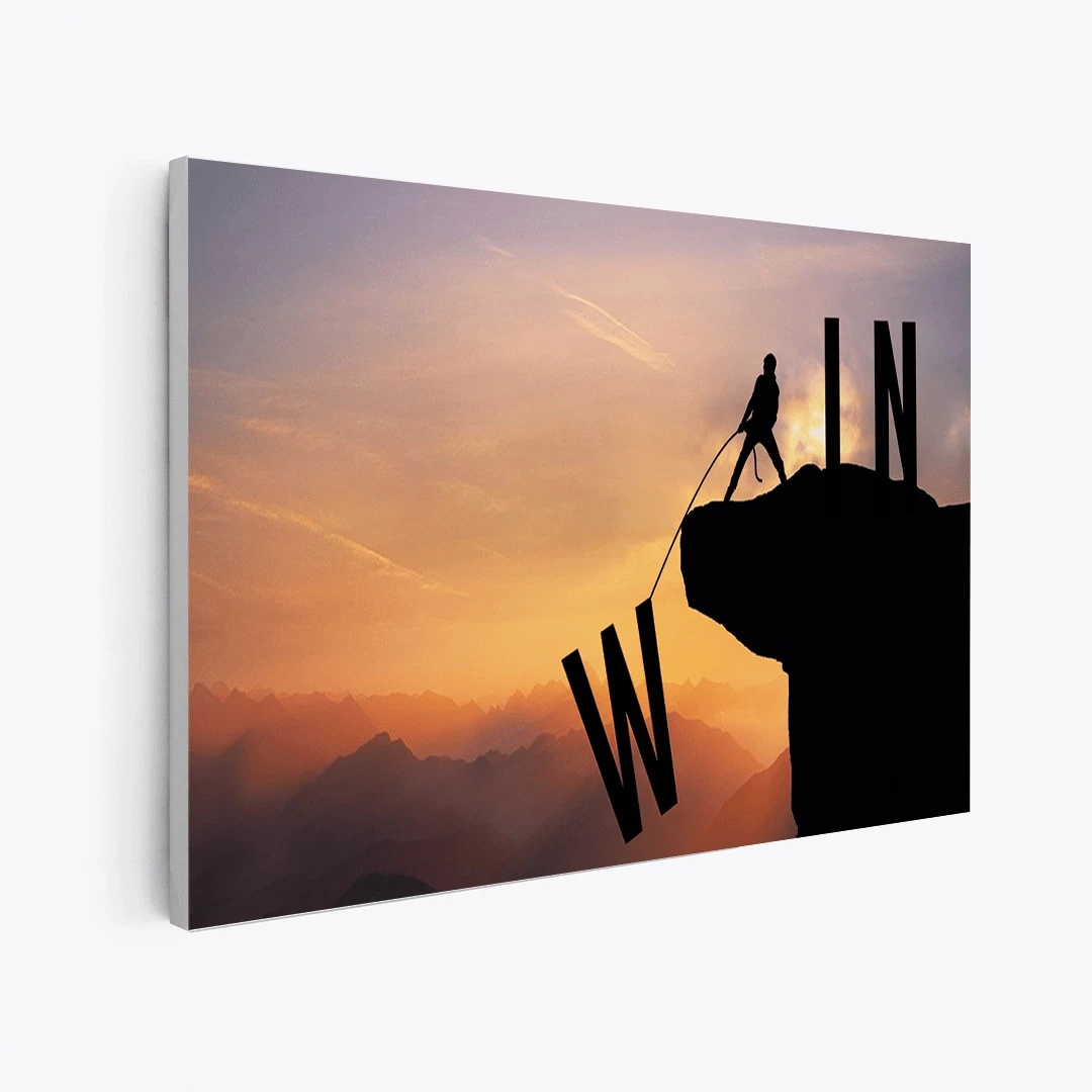 תמונות קנבס מיוחדת למשרד לנצח הדפסר על קנבס מוטיבציה - דגם leotm23011638