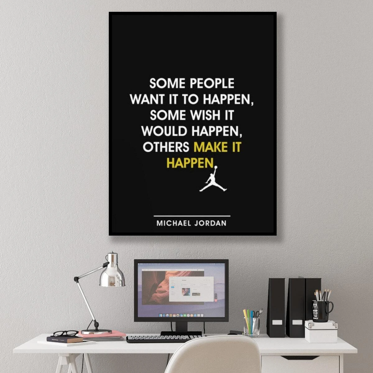 MAKE IT HAPPEN תמונות השראה מוטיבציה למשרדים או לחדרי שינה וחדרי נוער דגם 3728592