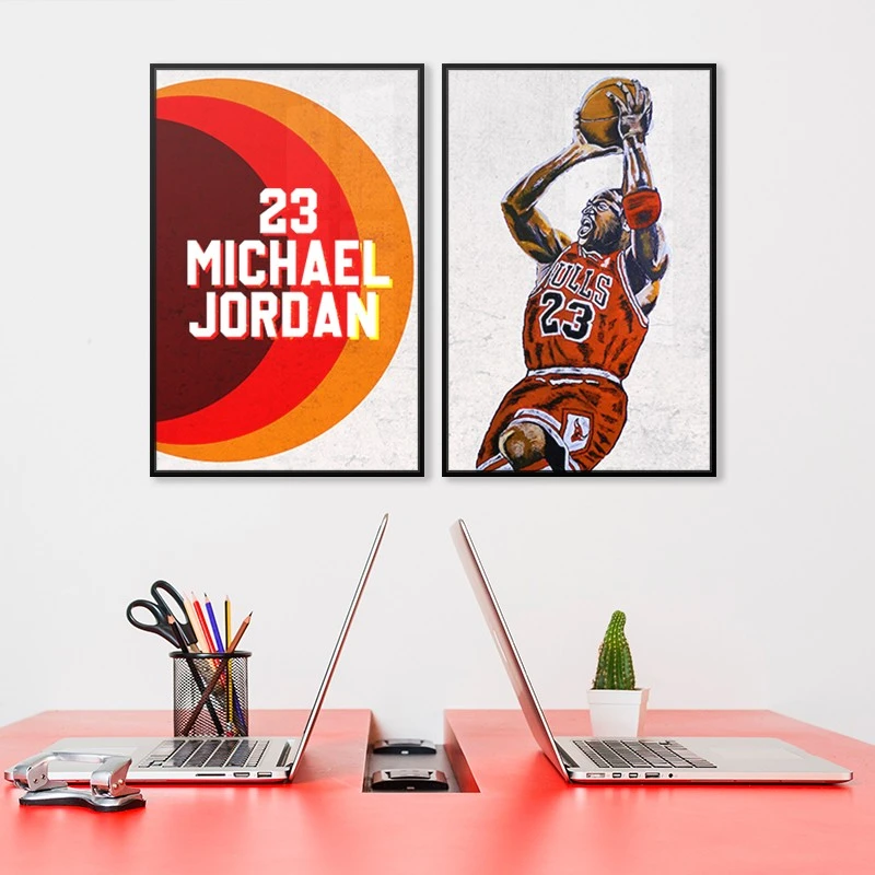 תמונות מחולקות על קנבס של מייקל ג'ורדן תמונות ספורטאים - דגם 135239