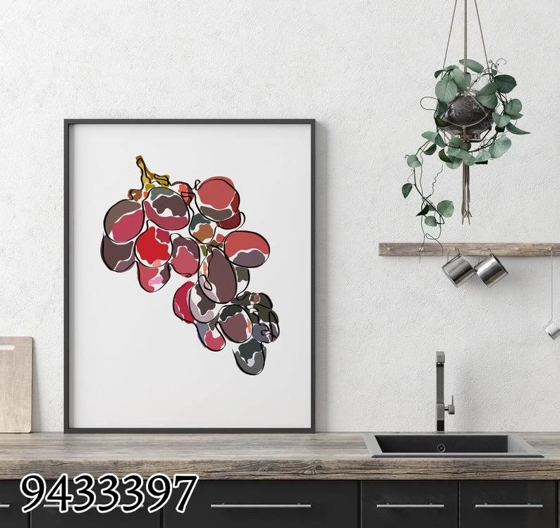 תמונת ענבים למטבח מק"ט 9433397