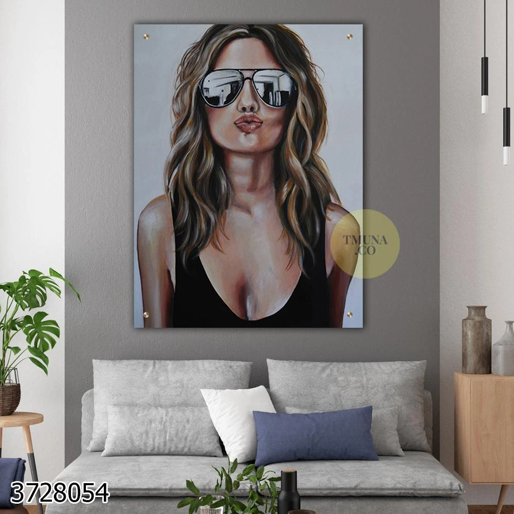 American Girl תמונת זכוכית מגניבה לחדר שינה או סלון דגם 3728054