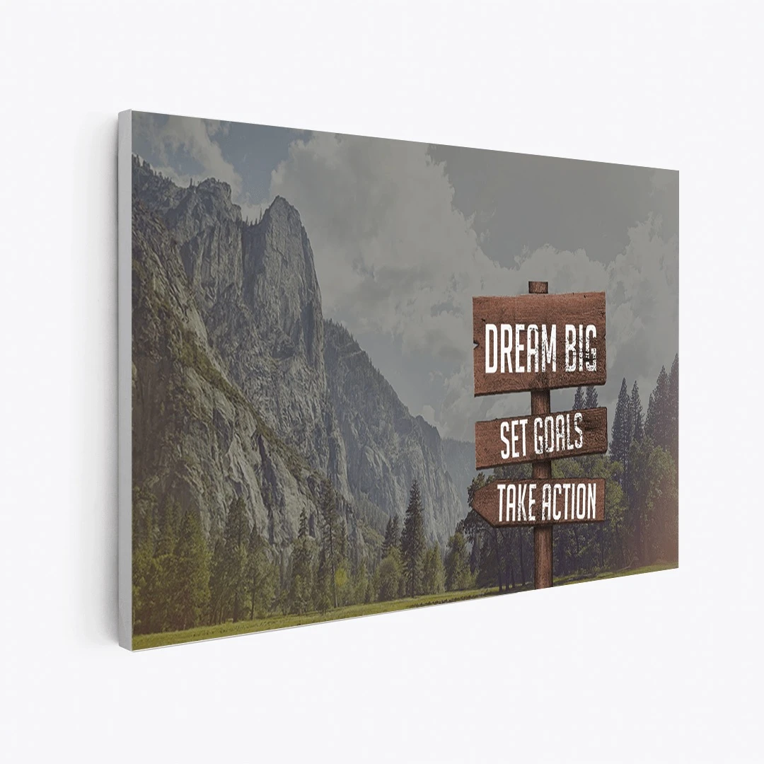 תמונות קנבס מיוחדת לחדר ילדים תחלום בגדול הדפסר על קנבס מוטיבציה - דגם leotm23011633