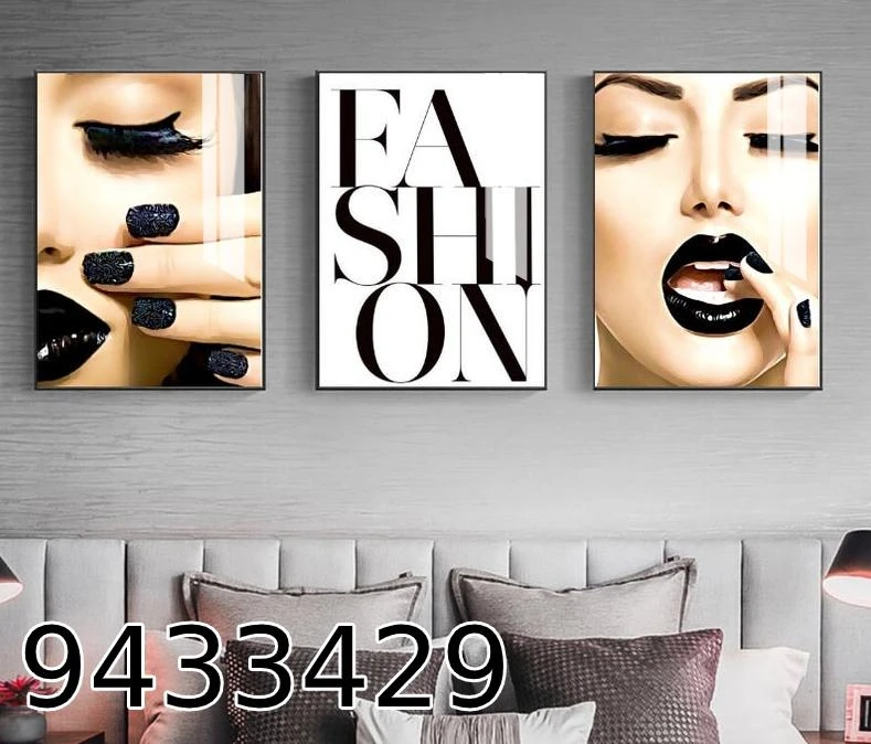 Black Fashion תמונות קנבס לחדר בנות דגם 9433429