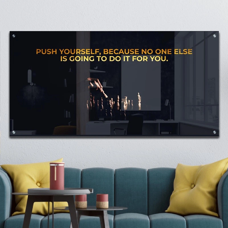 תמונות זכוכית לחדר שינה שַׁחְמָט הדפסה על זכוכית מוטיבציה - דגם gleotm23011602