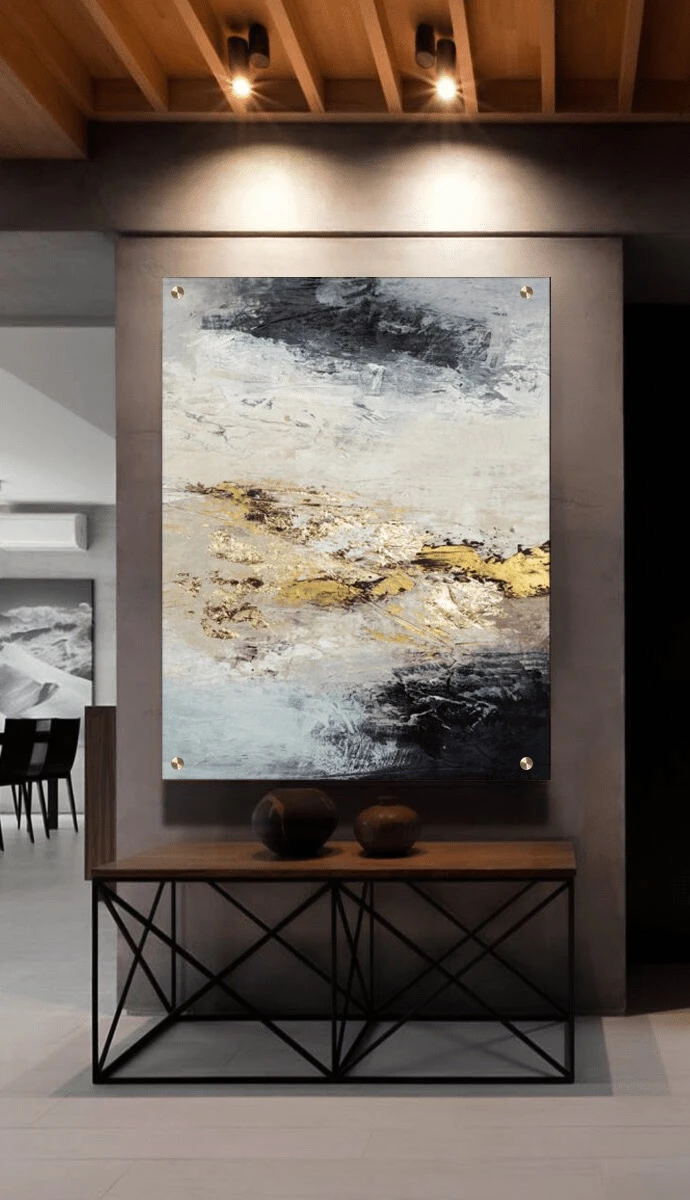 תמונת זכוכית לקליניקה Antoinette ציור על זכוכית בסגנון אבסטרקט - דגם G631337