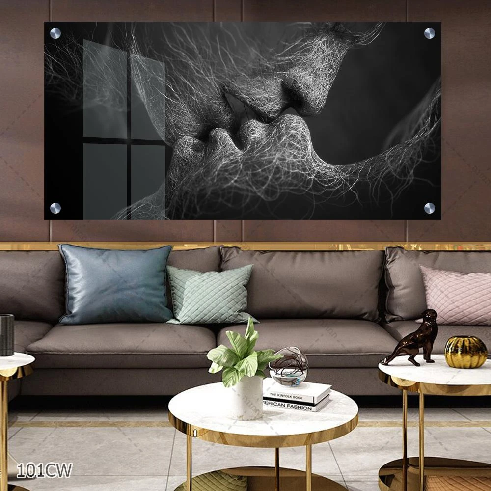 תמונת זכוכית פופולרית מתנשקים מתאימה לכל מקום דגם 101CW