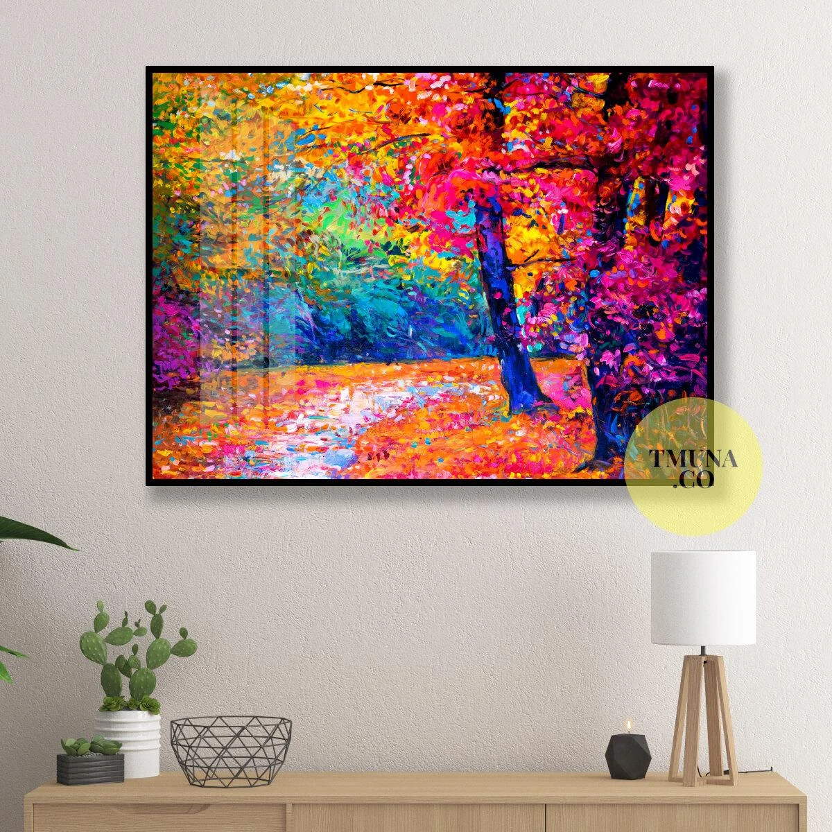 ציורי אמנות של נופים וטבע בחלק או בשני חלקים עם מיסגור לתלייה בסלון או במסדרון דגם 3728631