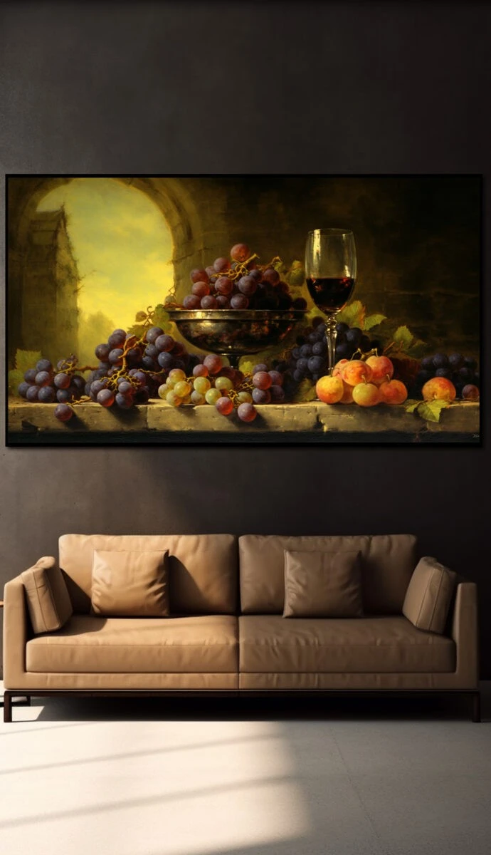 תמונת זכוכית לפינת אוכל שולחן שבת הדפסת ציור על זכוכית ציורים - דגם 32482316