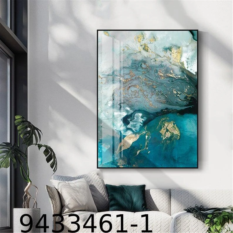 תמונת זכוכית אבסטרקט למשרד למסדרון סלון כדור הארץ אוירי דגם 9433461-1