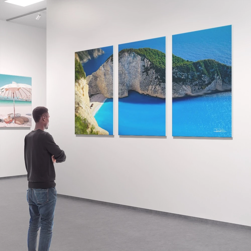 3 תמונות קנבס מחולקות של יום יפה סט תמונות בנושא טבע ונופים - דגם 1355454