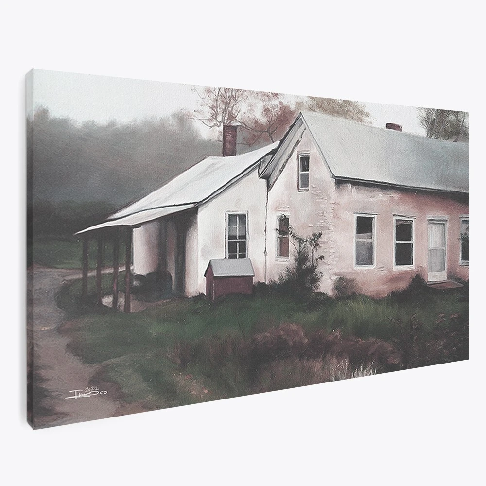 תמונת קנבס כפרית לחדר שינה נונתאבורי הישנה ציור בסגנון כפרי - דגם 135592