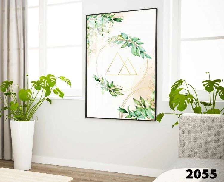 עיגולי עלים - תמונת קנבס מתאימה לחדר שינה לפינת אוכל ולמטבח דגם 2055