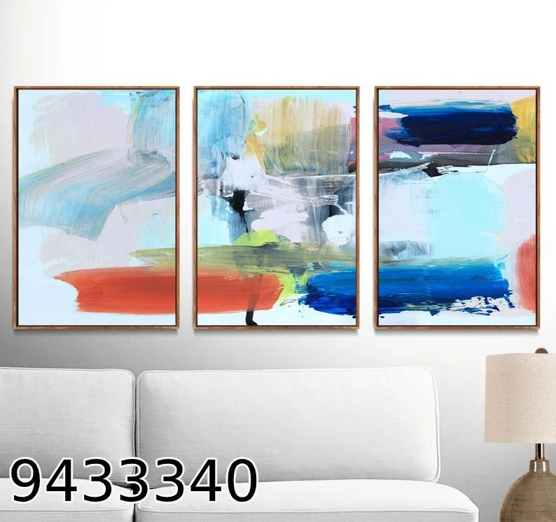 ציורים אבסטרקטים - ציורים צבעוניים על קנבס מק"ט 9433340