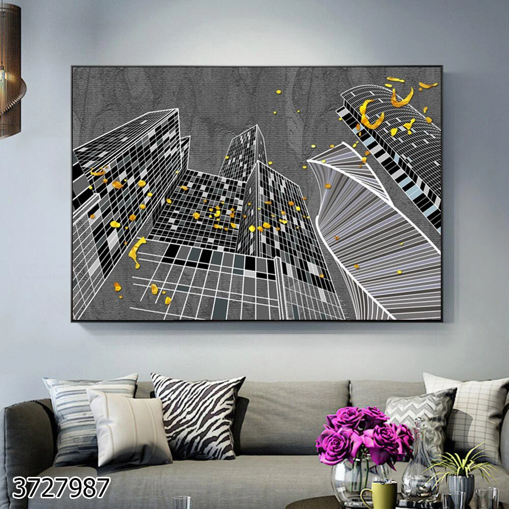 גורדי שחקים תמונת ארכיטקטורה זכוכית לתלייה במשרד דגם 3727987