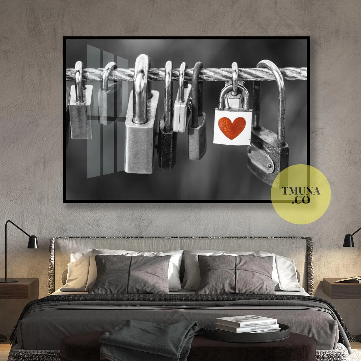 מחווה של אהבה - תמונה לחדרי שינה זוגות או הורים הדפסה על קנבס או זכוכית דגם 3728671
