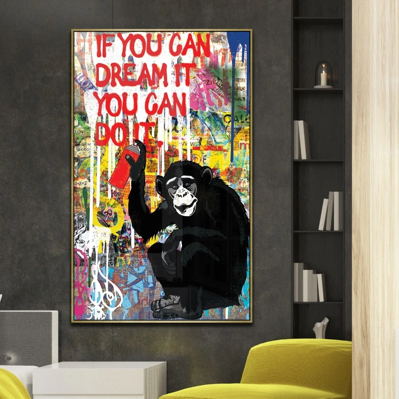 תמונה למשרד If you can dream it you can do it ציור בסגנון פופ ארט - דגם 9433443-1