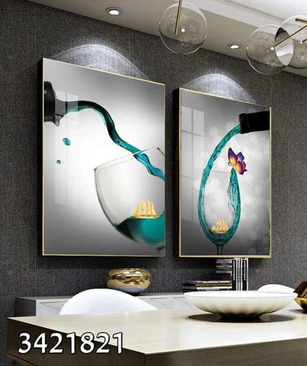 'אפקט הפרפר' זוג תמונות קיר למטבח ולפינת אוכל דגם 3421821